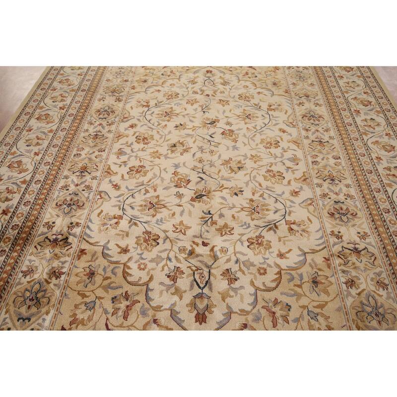 Floral Aubusson Chinese Area Rug Handmade Wool Carpet - 8'7" x 11'7"