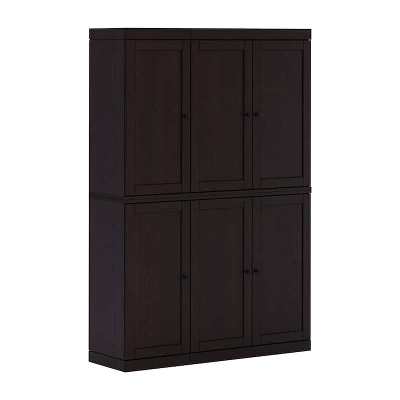 Palace Imports Premium 100% Solid European Oak Hardwood Modular Dining Room Cabinet with Shaker Doors - 48" Wide, 71.5" Tall