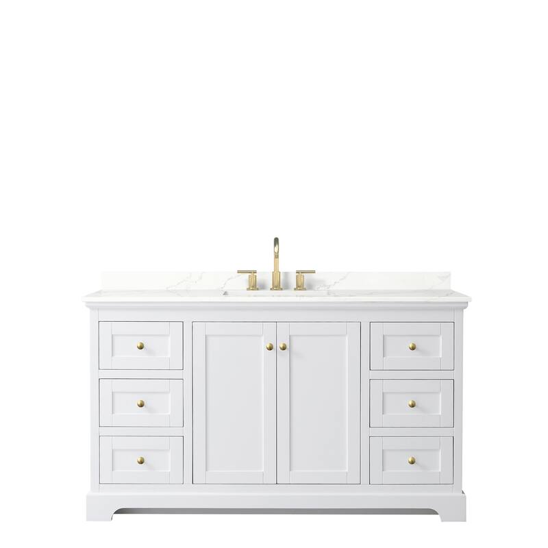 Avery 60-inch Single Vanity, Quartz Top