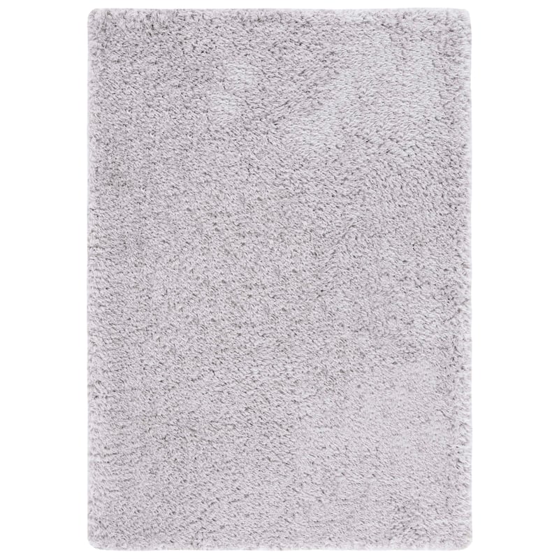 SAFAVIEH Flokati Shag Wynne 2.75-inch Thick Rug - 6'7" Square - Silver