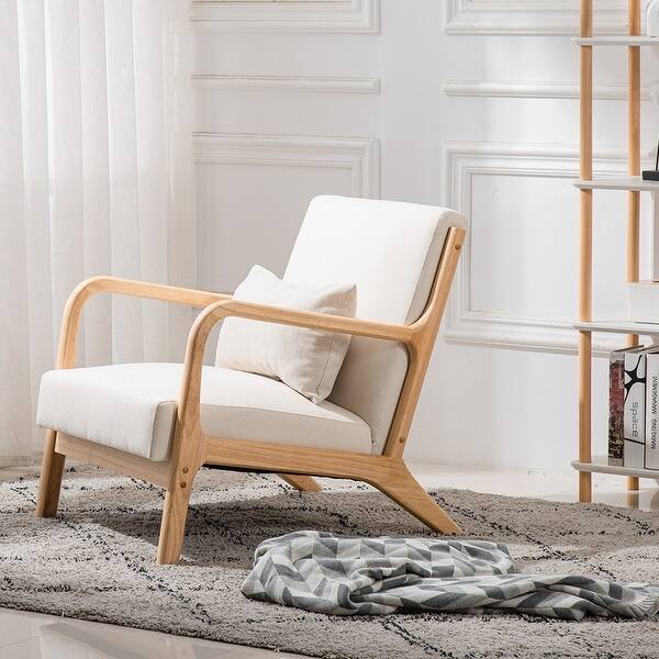 Carson Carrington Lunger Upholstered Wood Lounge Chair On Sale Overstock 30708884 Orange