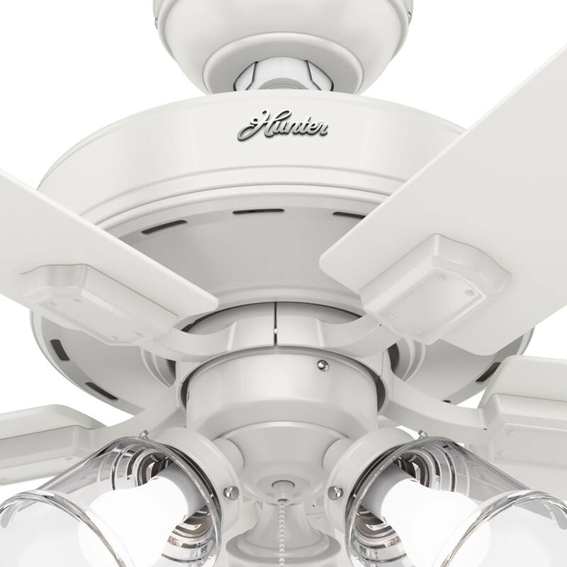 Hunter 60" Crestfield Ceiling Fan w/3-Light LED Light, Pull Chain - Farmhouse, Transitional, Rustic - Exclusive SureSpeed!