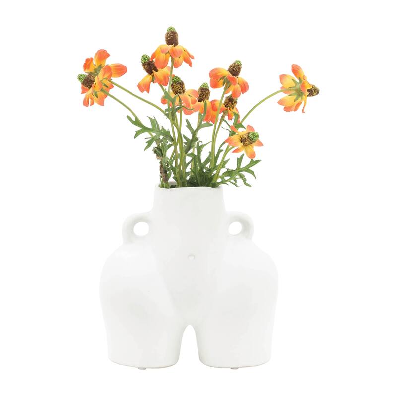 Sagebrook Home Unique Sculptural Vase, Ceramic Art Piece for Contemporary Spaces, Perfect Statement Decor for Your Home