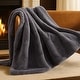 preview thumbnail 31 of 54, Bare Home Faux Fur Blanket - Ultra-Soft Blanket - Luxurious Fuzzy Warm Throw 47" x 60" - Dark Grey