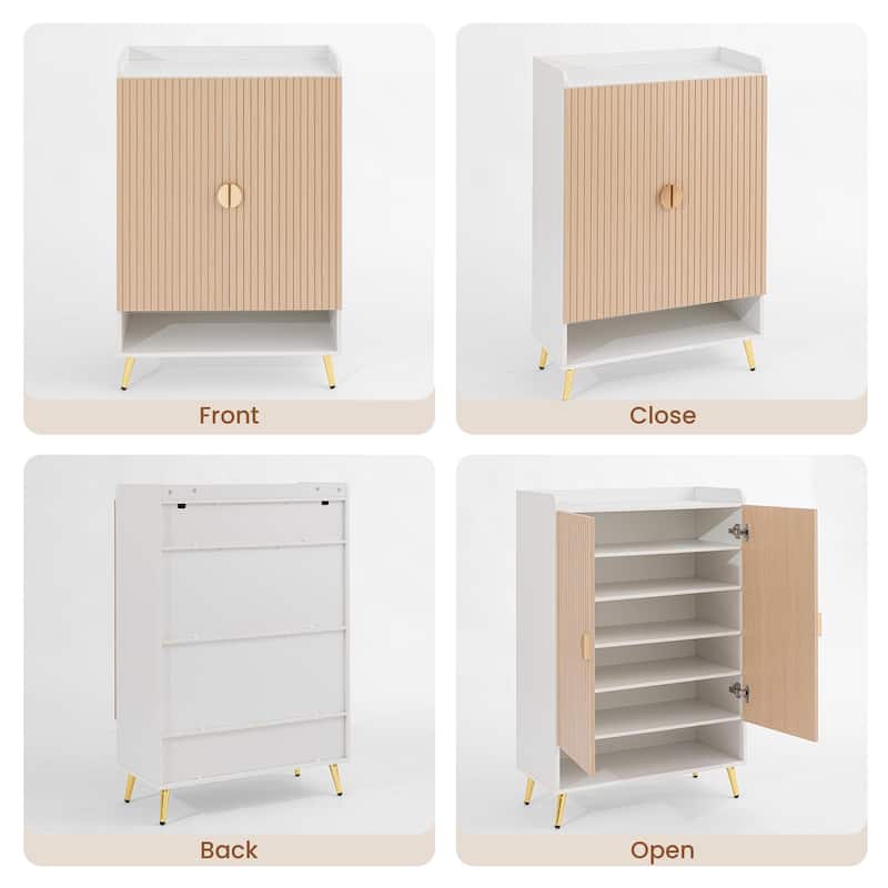 SUNBURY Modern 5-Tier Shoe Storage Cabinet,20 Pairs Shoe Rack with Adjustable Shelves for Entryway, Hallway