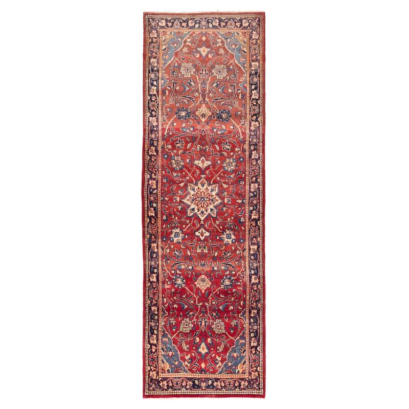 ECARPETGALLERY Hand-knotted Anadol Red Wool Rug - 3'7 x 11'10