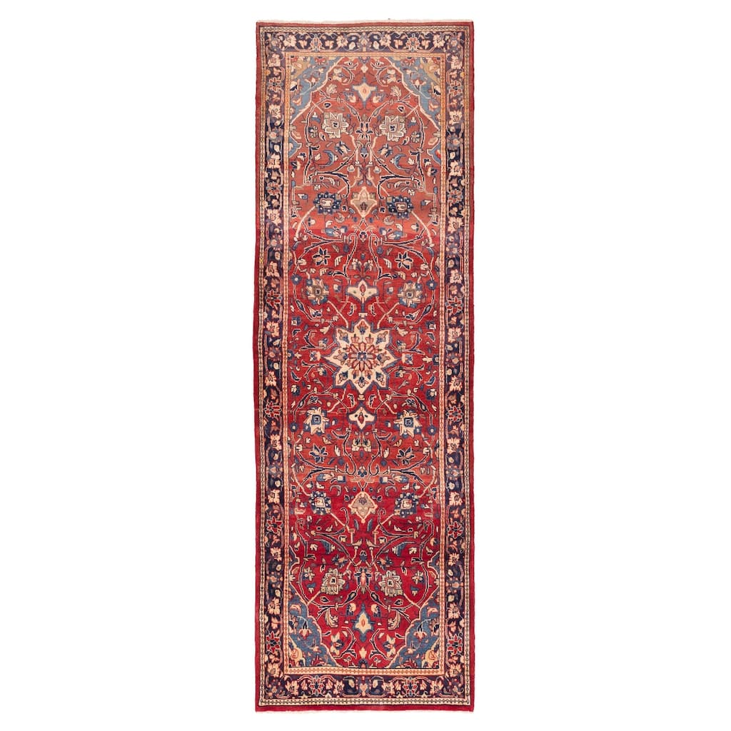 ECARPETGALLERY Hand-knotted Anadol Red Wool Rug - 3'7 x 11'10