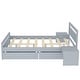 preview thumbnail 16 of 62, Platform Bed with Headboard and Storage Drawers & 2 Bedside Tables, Bedroom Wood Bed Frame for Kids Teens Girls Boys