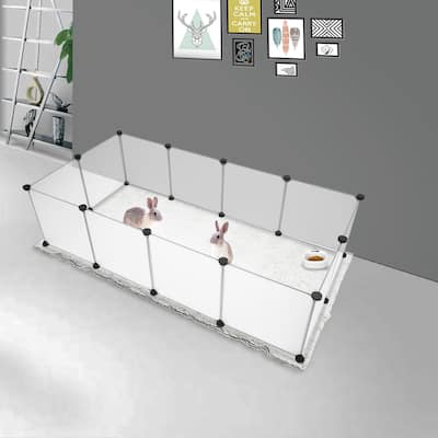 Pet Playpen Plastic Yard Fence for small Animals,Portable Large Space