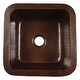 preview thumbnail 3 of 8, Pollock Copper 12" Single Bowl Undermount Kitchen Sink