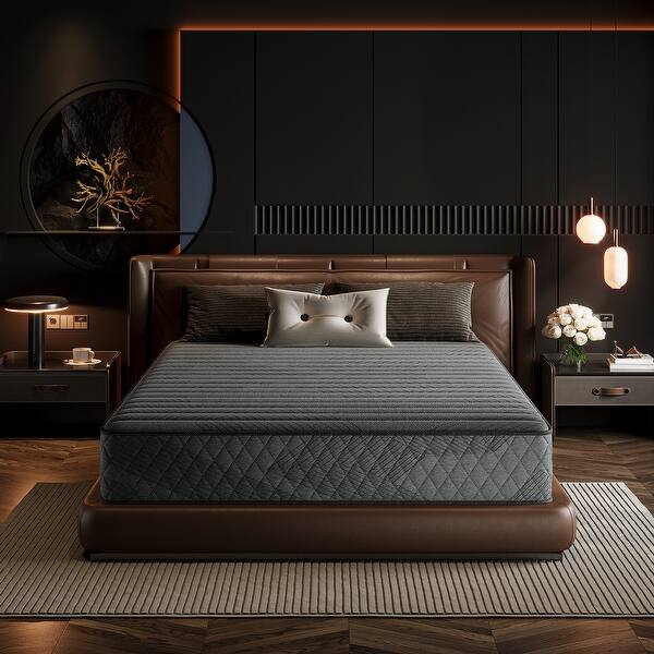 Babo Care 8"T/TXL 12"F/Q/K Cooling Medium Hybrid Memory Foam Mattress In a Box
