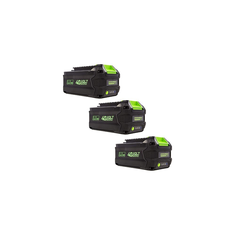 Shop 3x Greenworks 40v Battery 3 0 Ah Smart Lithium Usb Battery L300 Replaces Baf722 On Sale Overstock 29038465