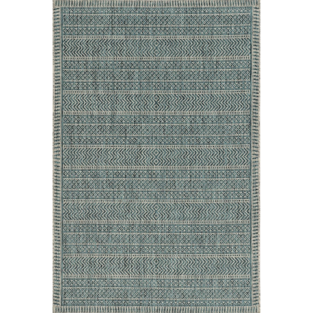 Porch & Den Ziebart Teal Horizon Area Rug