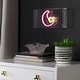 preview thumbnail 2 of 4, JONATHAN Y Moon 11.8" Contemporary Glam Acrylic Box USB Operated LED Neon Light, Pink/Yellow