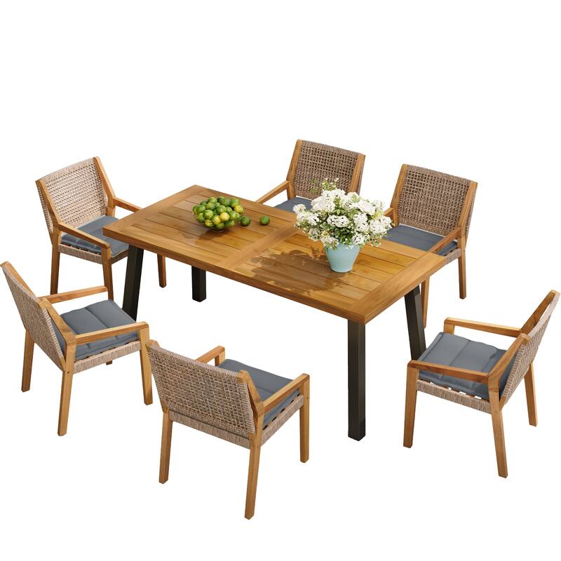 Christopher Knight Home- Orion Acacia Wood Patio Dining Set
