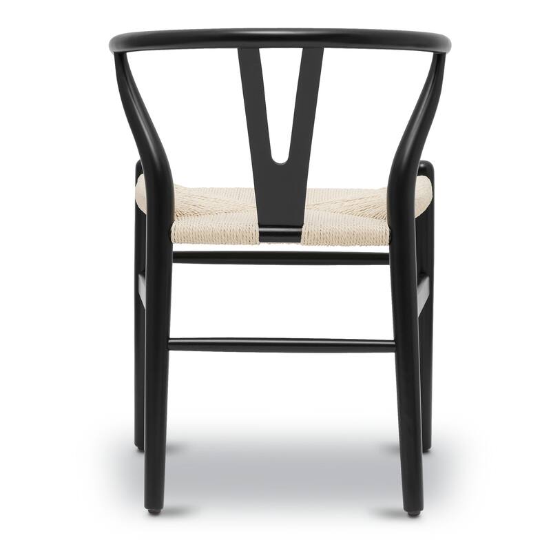 Poly & Bark Weave Chairs - Solid Wood Frame (Set of 2)