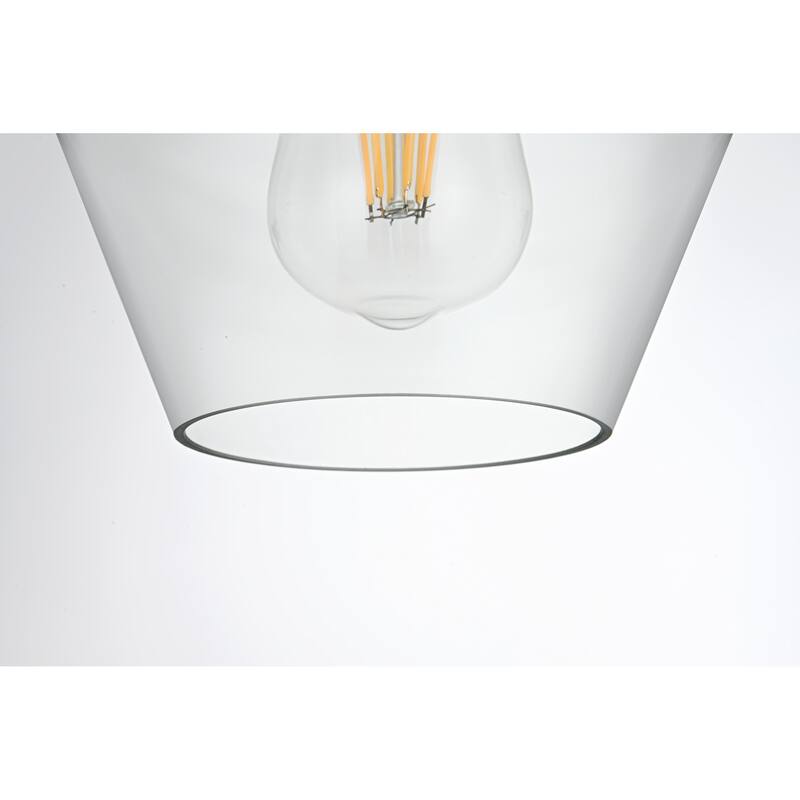 Elegant Lighting Gene Single Light 8" Wide Mini Pendant with Clear