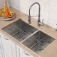 preview thumbnail 24 of 45, Kraus 3-in-1 Set Undermount Kitchen Sink, Pulldown Faucet, Dispenser