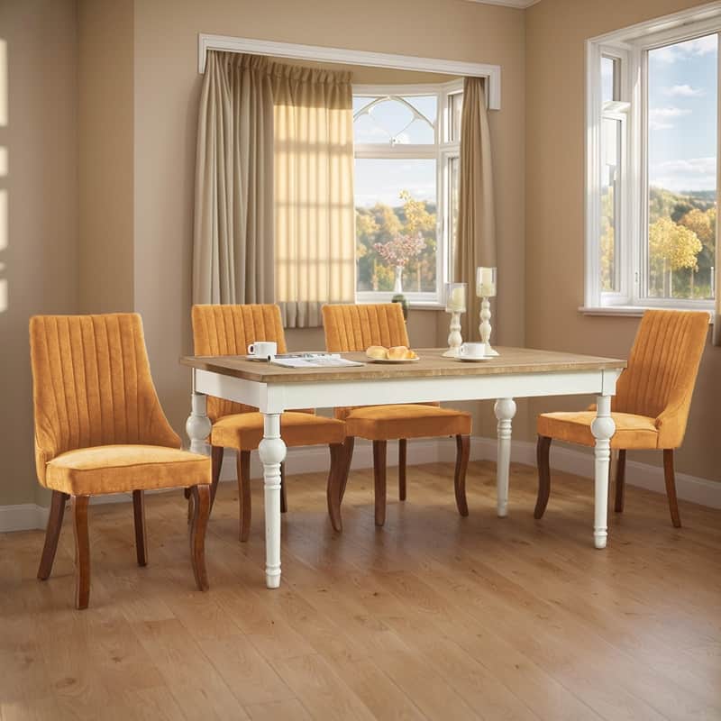 Comfy Fabric Upholstered Dining Chair (Set of 6)