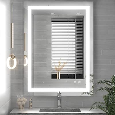 TETOTE LED Bathroom Vanity Wall Mirror, Dimmable and Anti-Fog