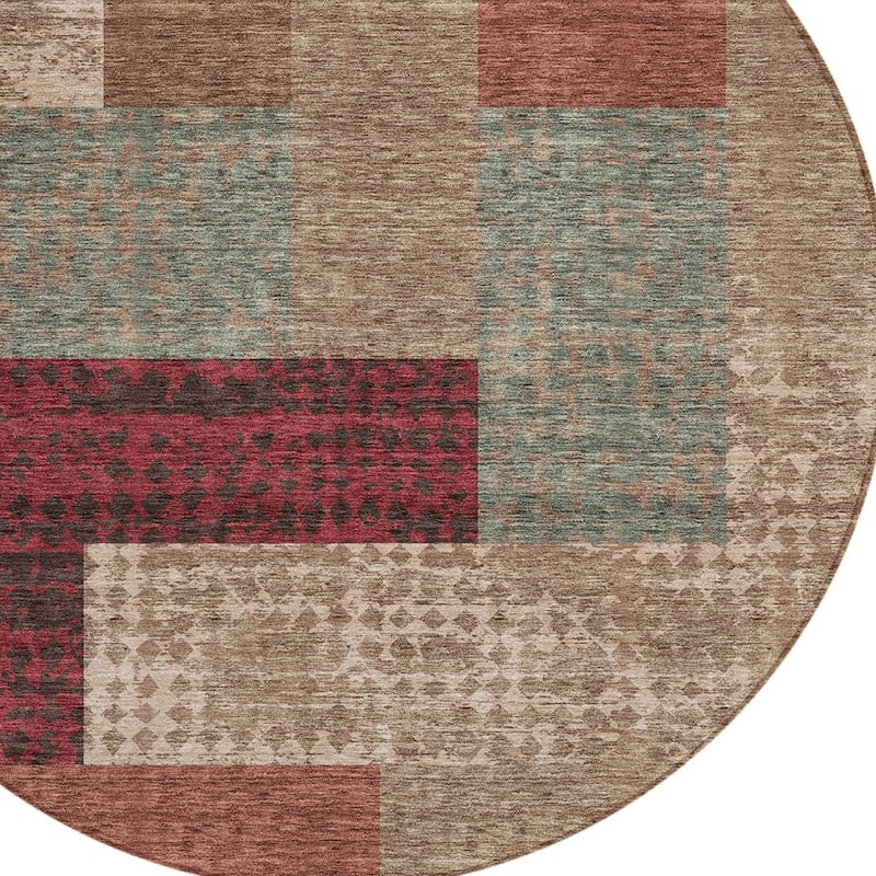 HomeRoots Geometric Transitional Rectangle Outdoor Rug