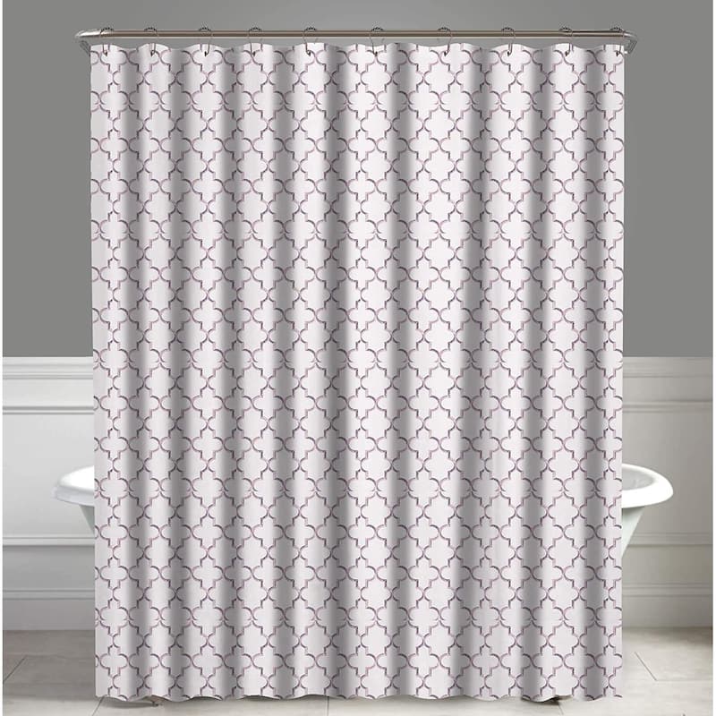 Ogee Purple Elsa Water Repellent Shower Curtain 72"X72",Free 12-Piece Shower Curtain Rings
