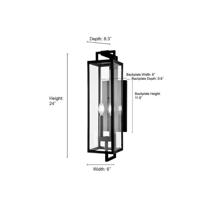Millennium Lighting Lamont 1 Light Outdoor Wall Sconce in Textured Black