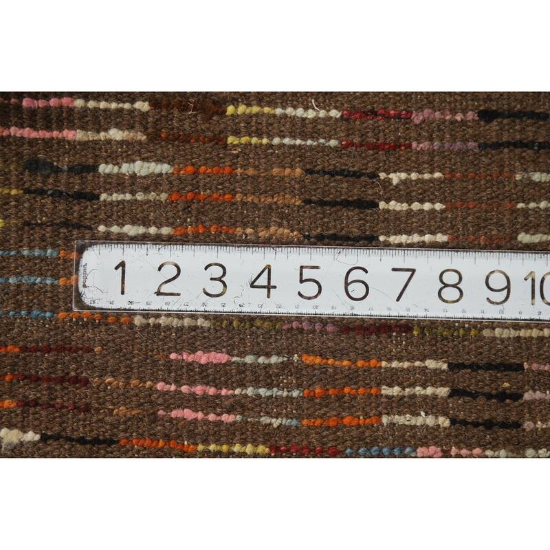 Checkered Tribal Moroccan Oriental Runner Rug Hand-Knotted Wool Carpet - 2'9" x 9'6"