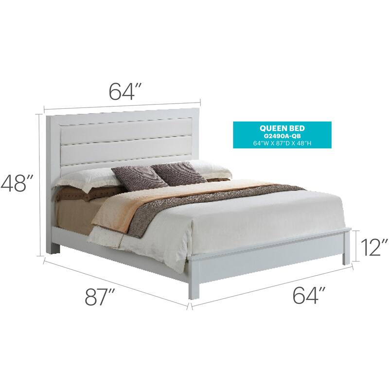 Chic White Transitional Bed for Versatile Bedroom Themes