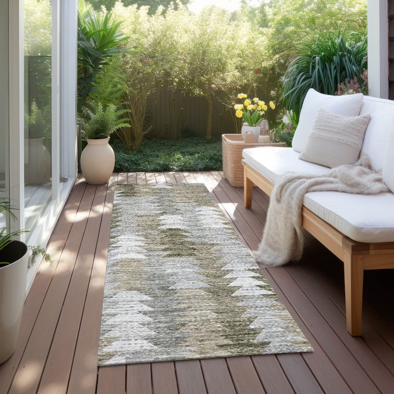 Machine Washable Indoor/ Outdoor Chantille Modern Moroccan Boho Rug