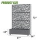 preview thumbnail 85 of 103, 72 in Metal Movable Planter Box with Trellis Privacy Screen Lockable Wheels