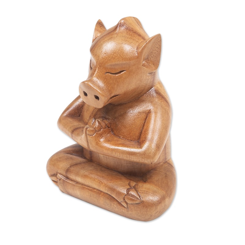 Novica Handmade Gentle Apprentice Wood Statuette
