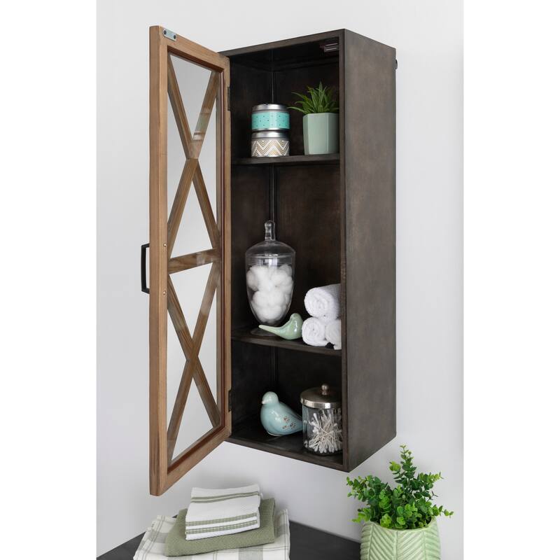 Kate and Laurel Mace Rustic Decorative Cabinet - 12x8x30