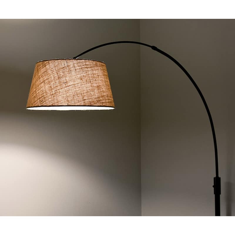 Orbita 82-In Retractable Arch Dimmable Floor Lamp include with15W LED Bulb