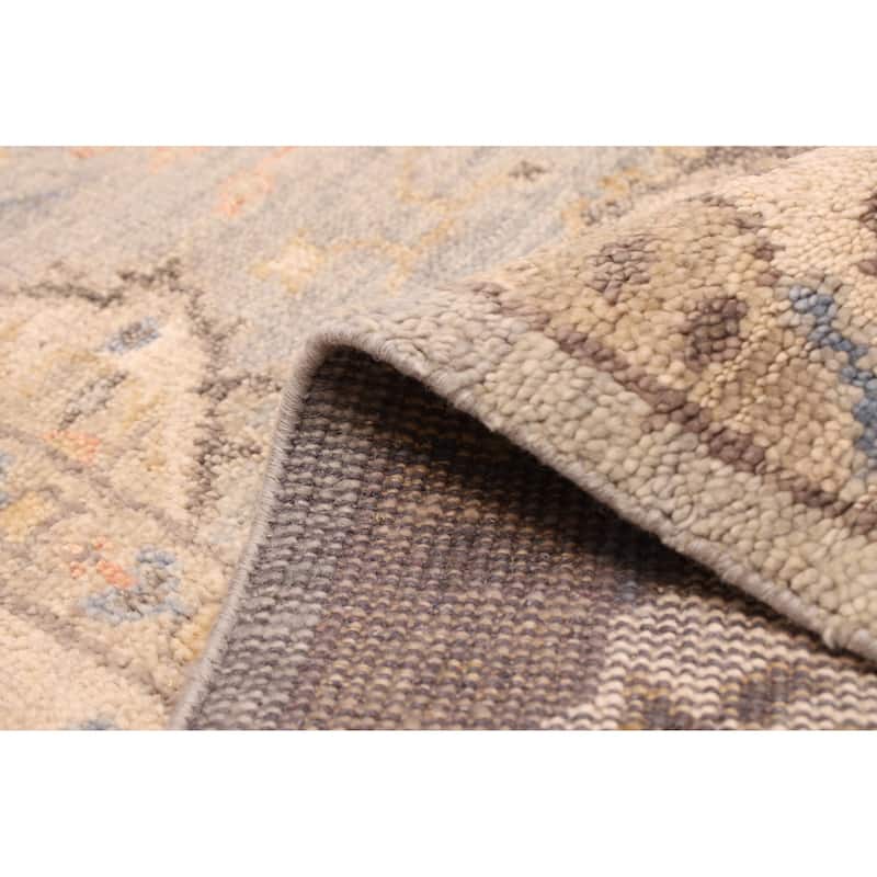 ECARPETGALLERY Hand-knotted Jules Serapi Grey Wool Rug - 6'2 x 9'0