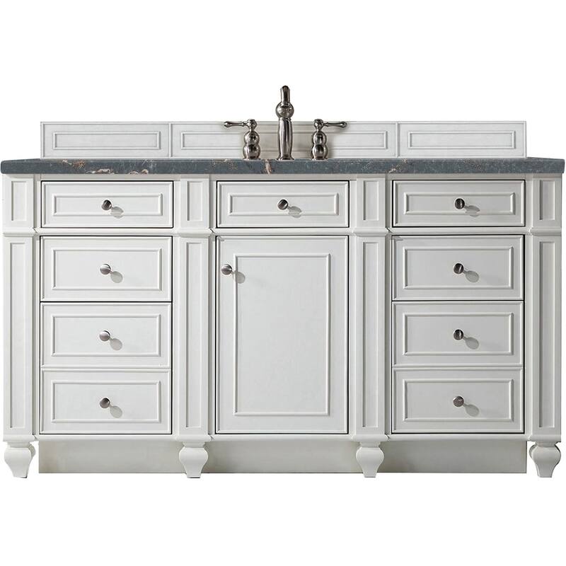 James Martin Vanities 157-V60S-FPBL Bristol 60" Free Standing Single - Bright White