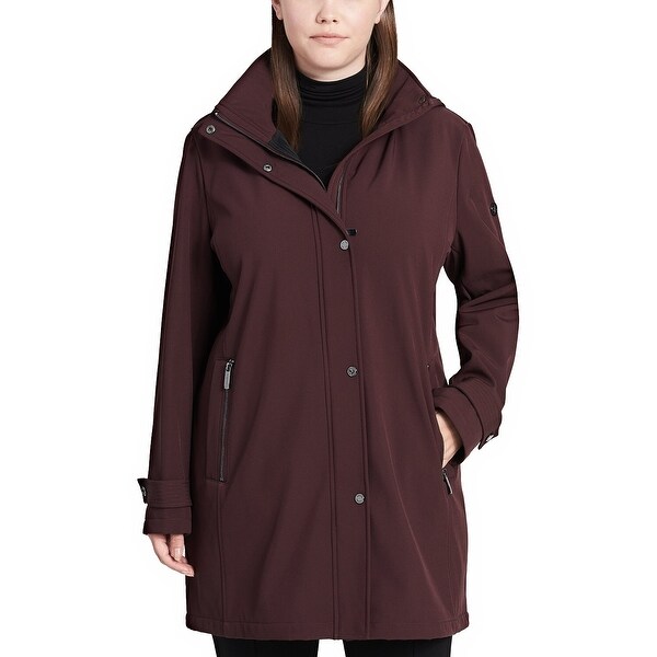 calvin klein hooded stretch raincoat