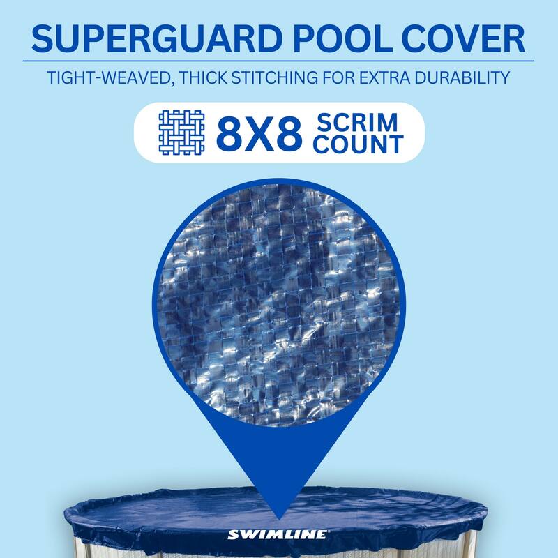 Swimline Hydrotools Supreme Guard Winter Cover, 16'x32' Above Ground Oval Pools - 10