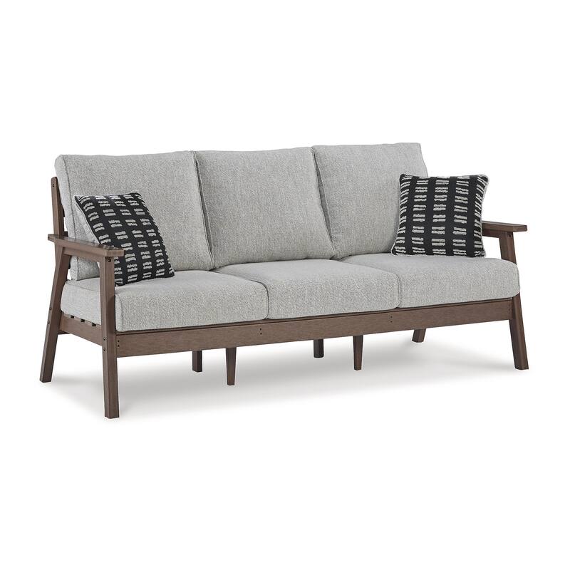 Signature Design by Ashley Emmeline Brown/Beige 2-Piece Outdoor Seating Package - 77.25" W x 28" D x 35.5" H