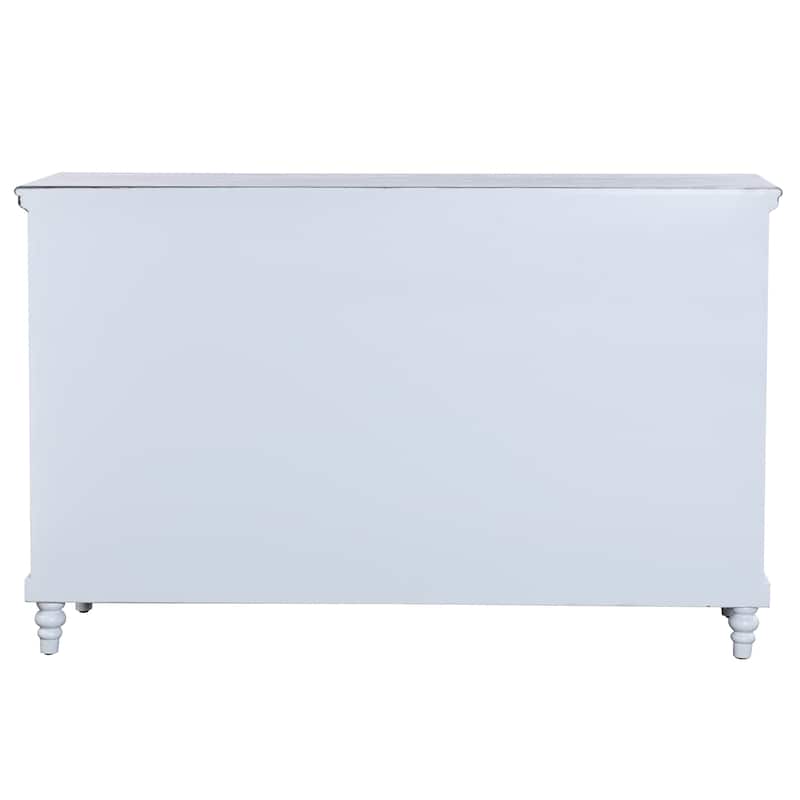 Porch & Den Seavey Weathered Blue and Grey Mist Top 4-Drawer Cabinet