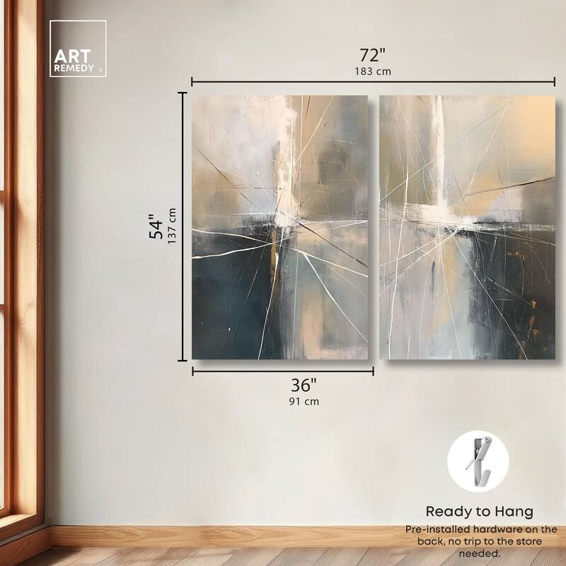 Contemporary Set Canvas Set of 2 by Art Remedy, Gallery Wrapped
