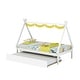 preview thumbnail 6 of 7, Twin Size Montessori Bed with Trundle, Wood Tent Floor Bed Frame, Twin Kids Bed with Slat Support for Boys,Girls, Easy Assembly