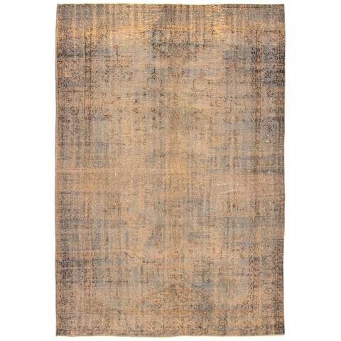 ECARPETGALLERY Hand-knotted Color Transition Slate Blue Wool Rug - 6'0 x 8'8