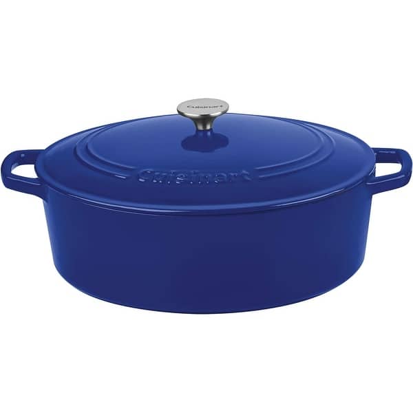 slide 2 of 2, Cuisinart Chef's Classic 7-Quart, Enameled Cast Iron Oval Covered Casserole Cobalt