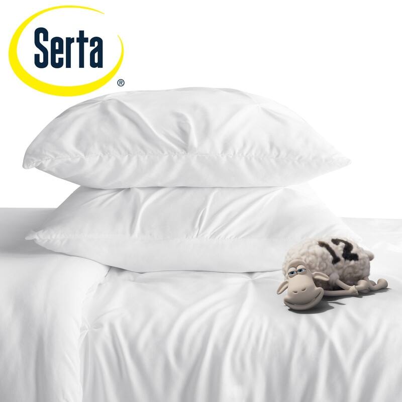 Serta Simply Clean Antimicrobial Pleated 3 Piece Comforter Set