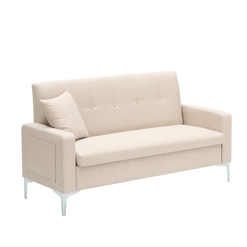 57" Modern Loveseat Sofa with Storage for Living Room