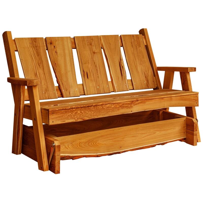 Live Edge Locust Wood 5' Timberland Glider Bench