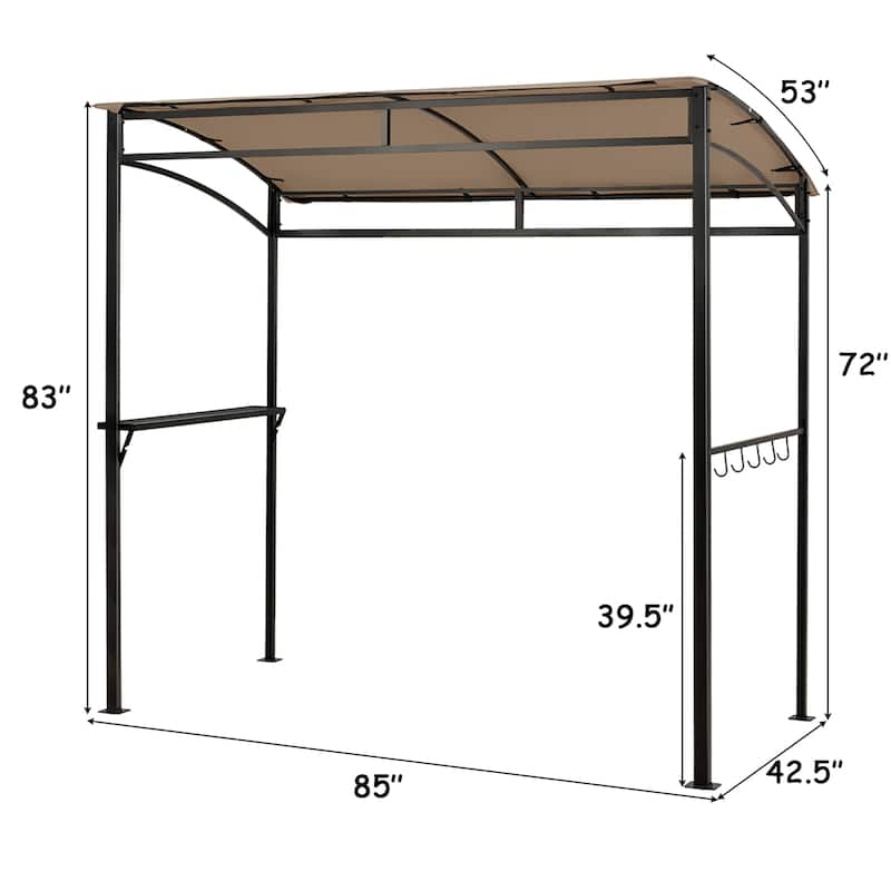 Costway 7'x4.5' Grill Gazebo Outdoor Patio Garden BBQ Canopy Shelter