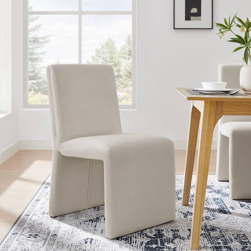 Emory Fabric Upholstered Dining Side Chair by Modway - Salt