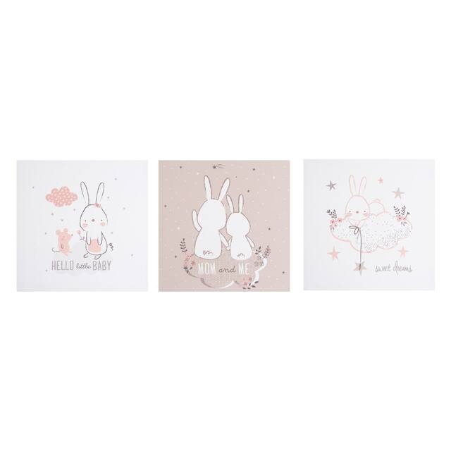 Sammy & Lou Cottontail Cloud 3 Pack Canvas Wall Art